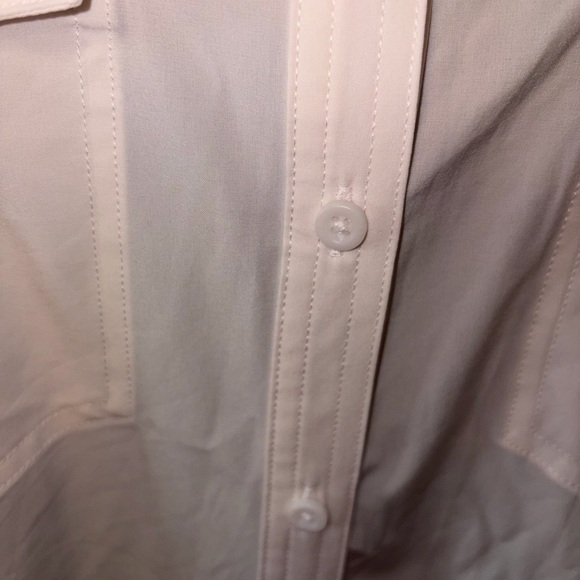 🆕💜 Eddie Bauer Pink Button Down Shirt XXL Stretch Classic Fit Pockets - Picture 10 of 14